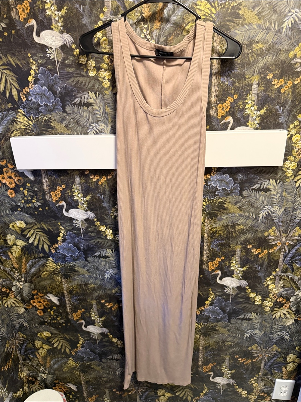 Forever 21 Beige/Taupe Ribbed Maxi Tank Dress